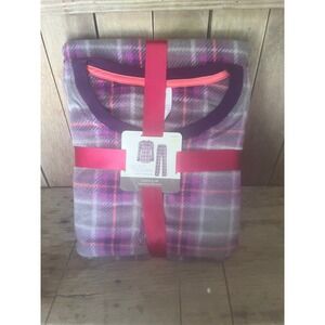 Secret Treasures Womens 2 Piece PJ Set Purple Pink Plaid Fleece Sleepwear Large